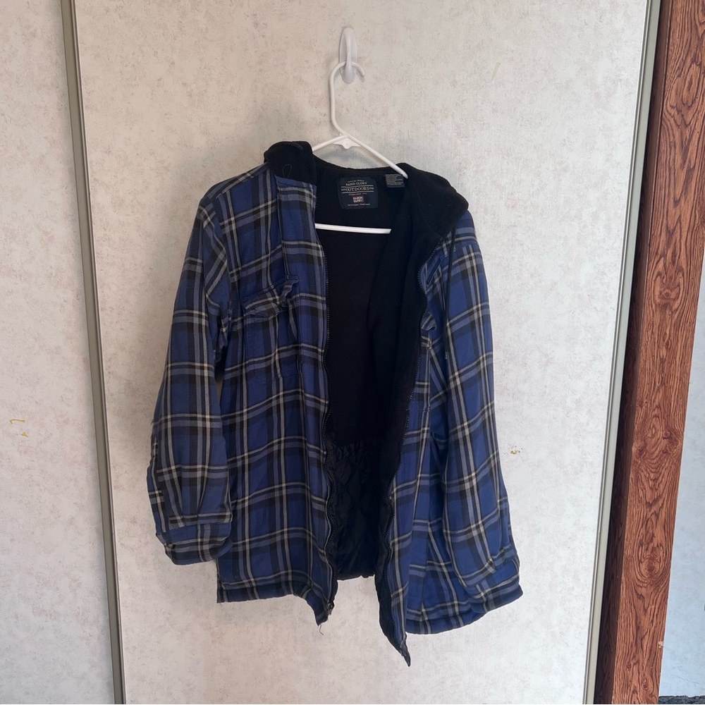 Faded Glory Blue Flannel Jacket